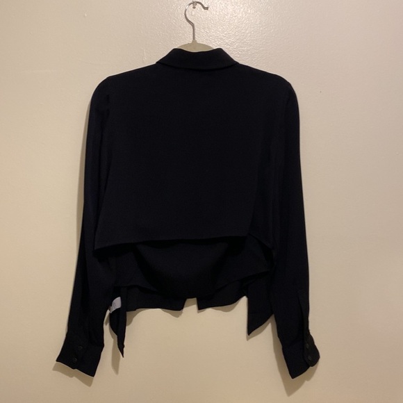 Tanya Taylor 100% silk black button down blouse. Size 2 - Picture 6 of 13